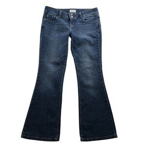 Aeropostale Womens Hailey Flare Jeans Size 9/10 Short Blue Dark Denim Y2K Casual